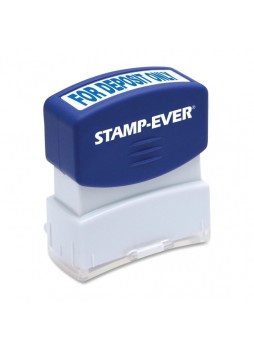 Message Stamp - "FOR DEPOSIT ONLY" - 0.56" Impression Width x 1.69" Impression Length - 50000 Impression(s) - Blue - 1 Each - uss5955